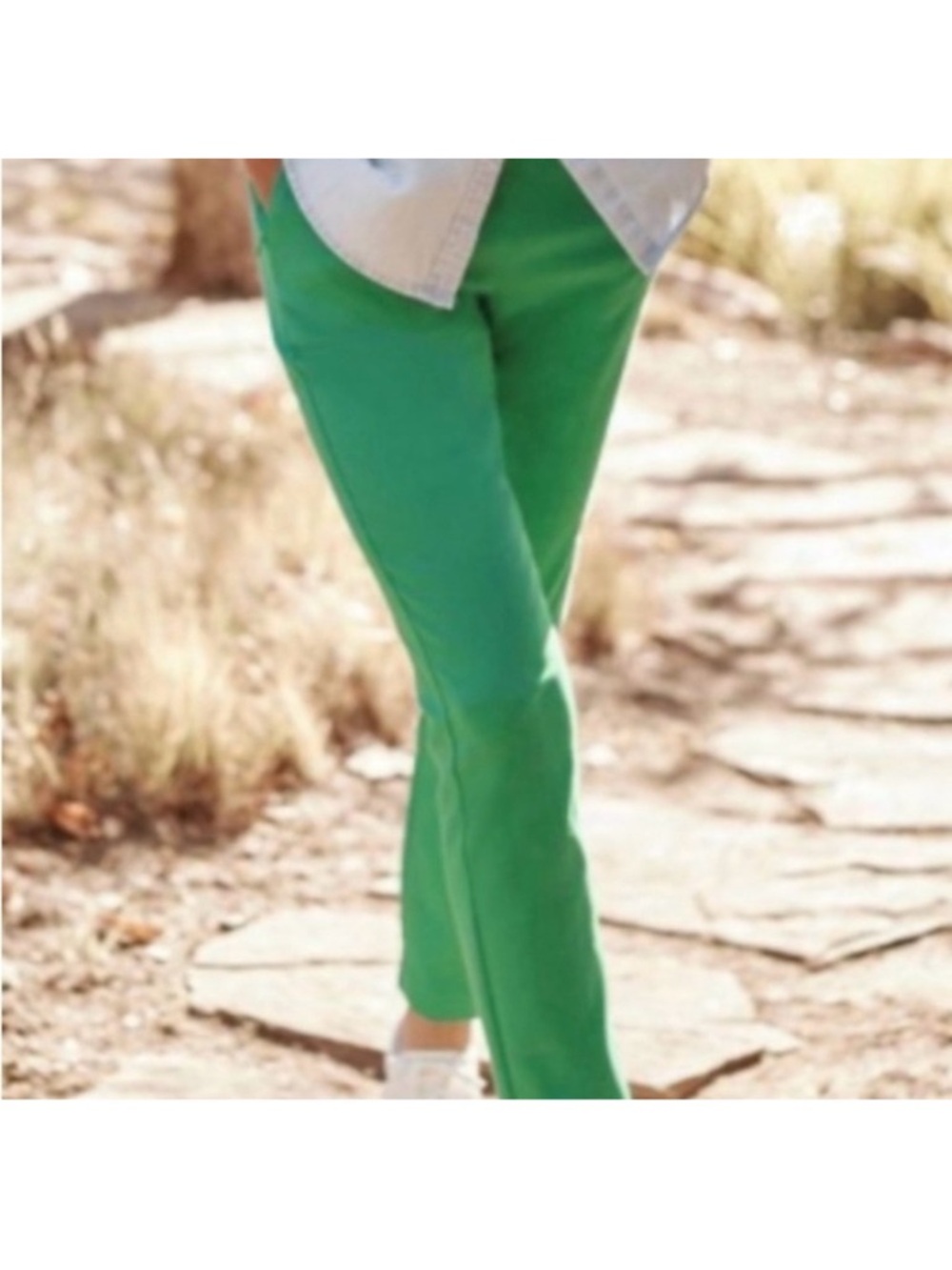J. Jill Emerald Green Cotton-Blend Pants